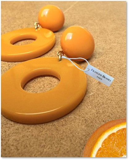 Boucles orange - Francine BRAMLI Paris