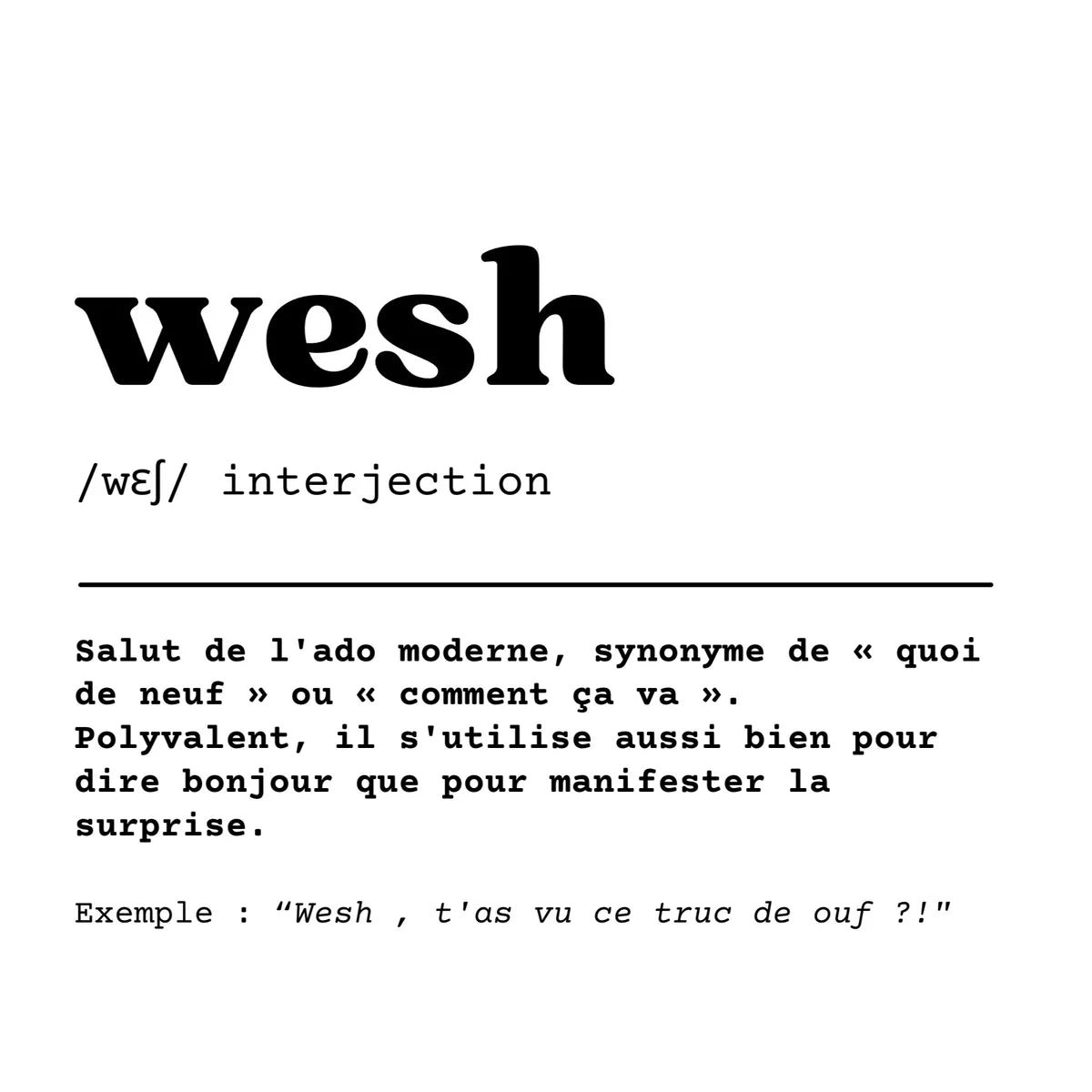 Chaussettes "Wesh"