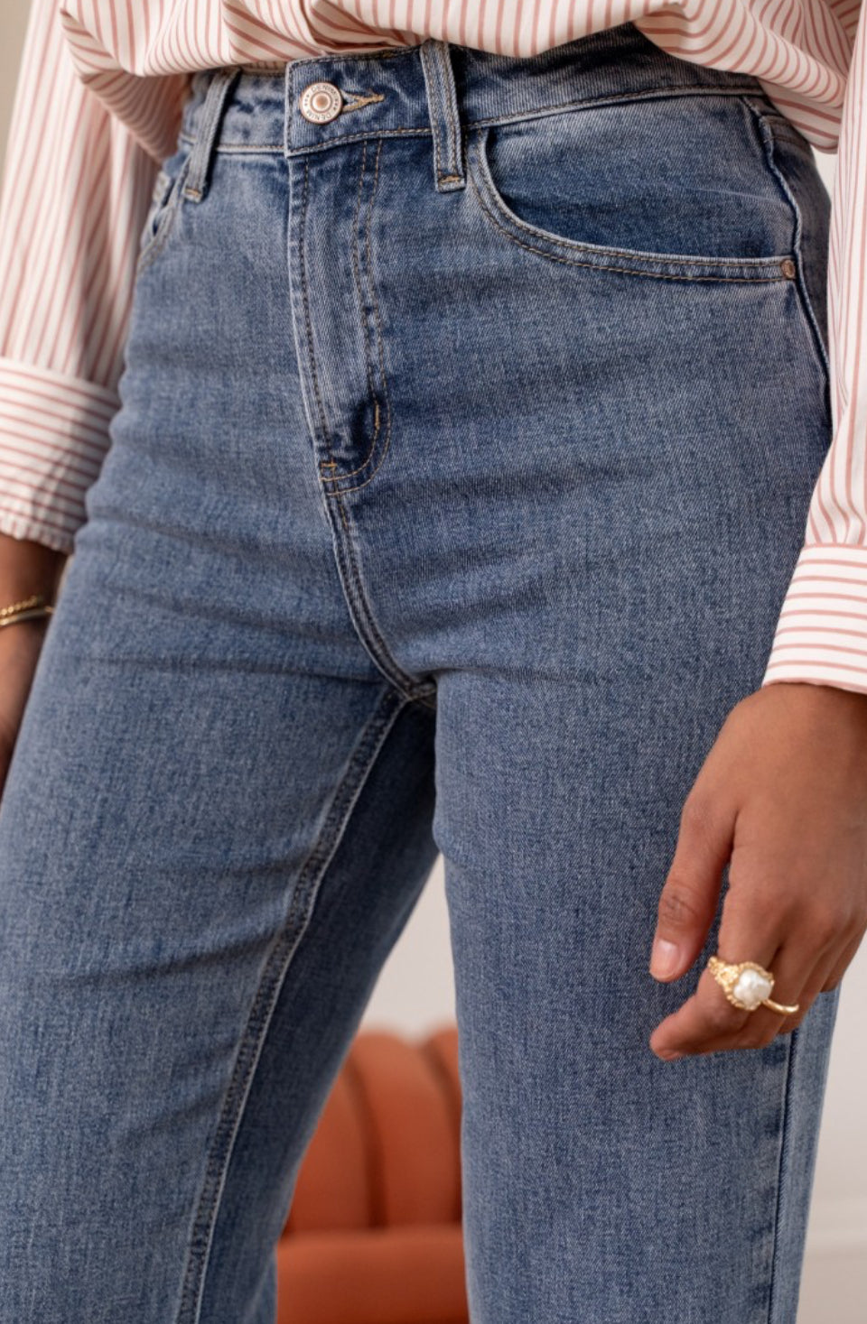Jeans flaire Emily - bleu