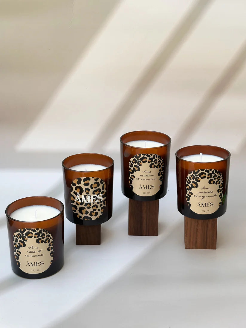 Bougies " Âmes " - Collection léopard