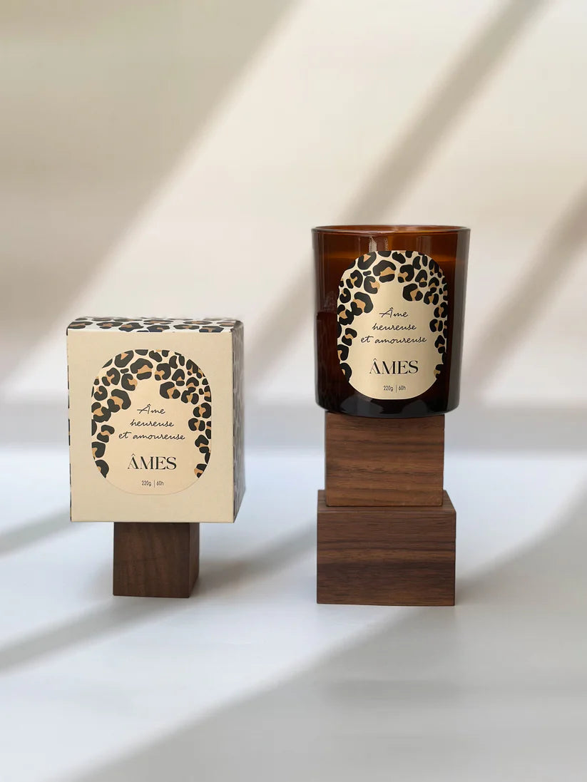 Bougies " Âmes " - Collection léopard