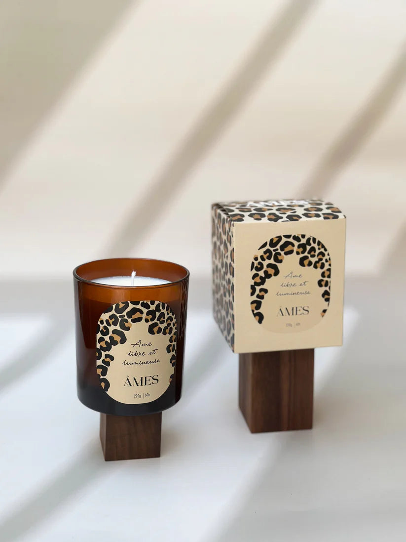 Bougies " Âmes " - Collection léopard