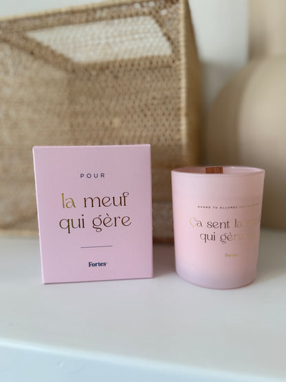 Bougies " Fortes" La meuf qui gère"
