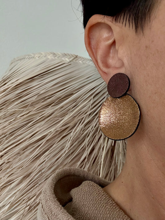 Boucles d'oreilles en cuir