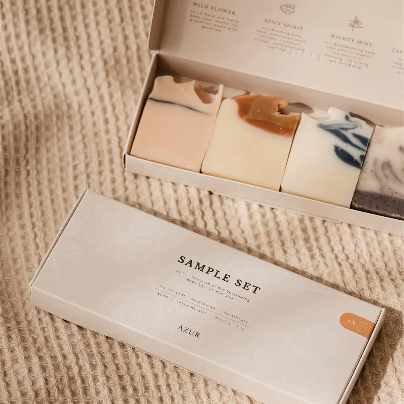 Coffret de 4 savons solide - Azur