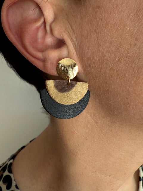 Boucles d'oreilles - animal/noir