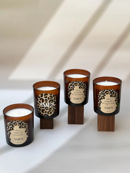Bougies " Âmes " - Collection léopard